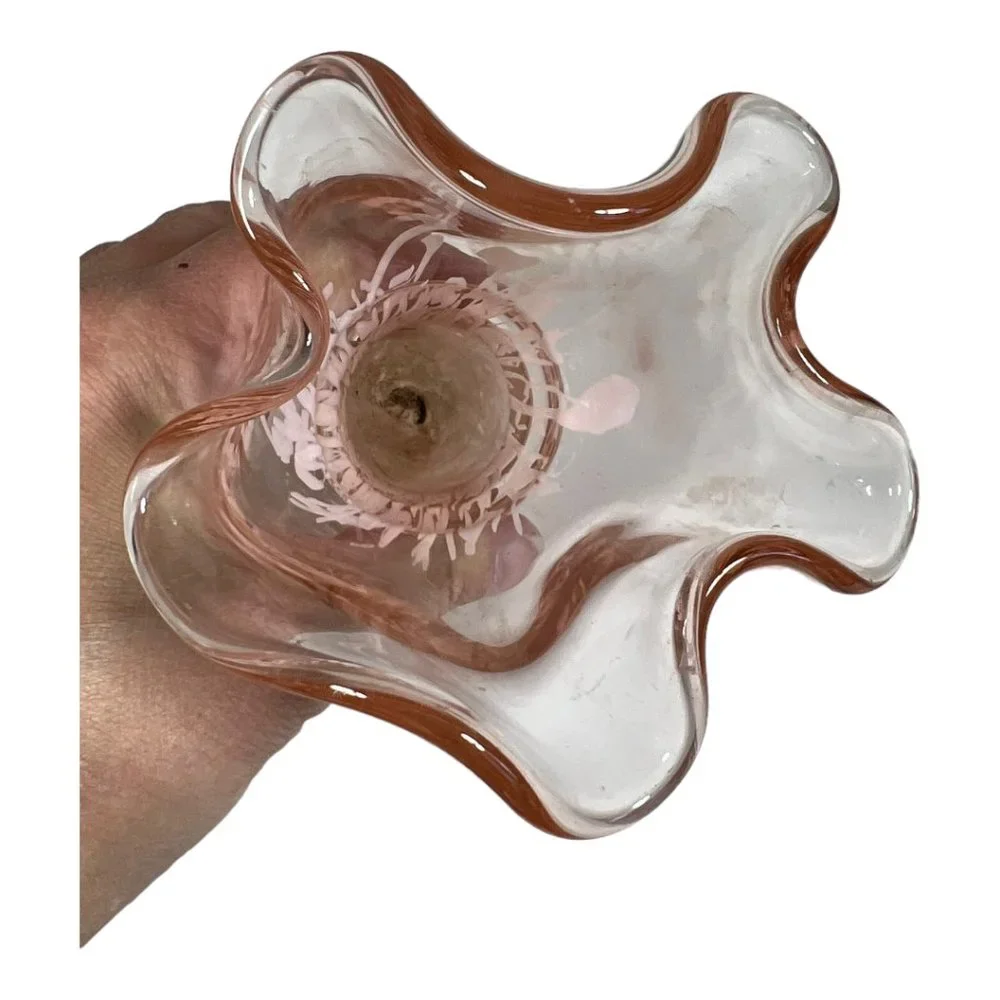 Vintage‎ Lead Crystal Handkerchief Vase